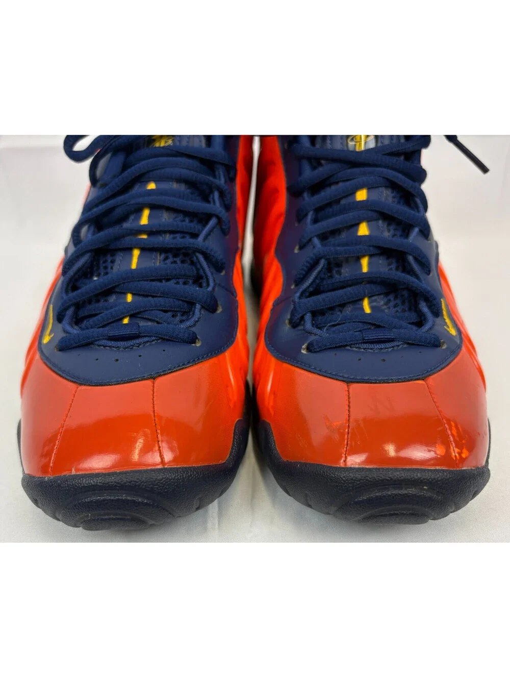 Nike Little Posite One GS Blue Void Rugged Orange Size 5.5Y Sneakers 644791-407